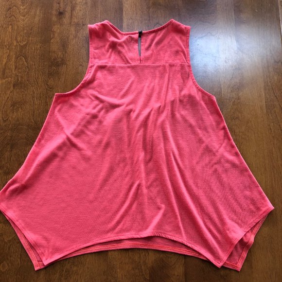 Speechless Coral Embroidery Accent Tank Top - Picture 4 of 5